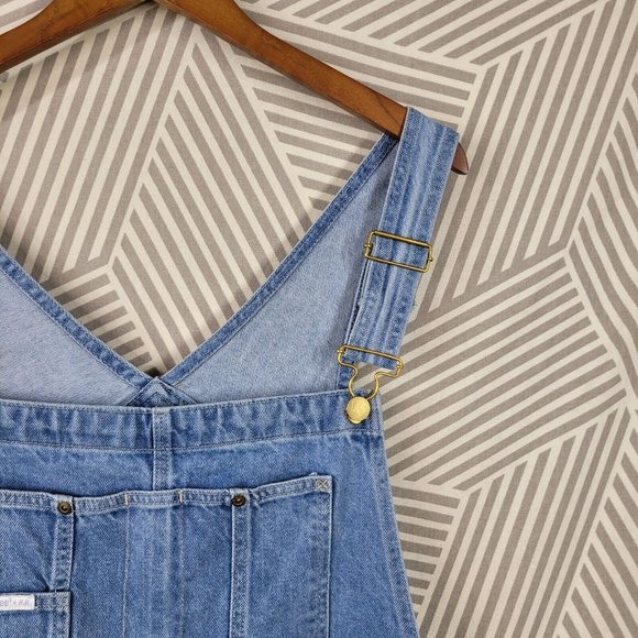 H&M Lee Colab Size XXL Denim Jean Bib Overalls Jumper Blue Vintage Carpenter - Picture 4 of 9